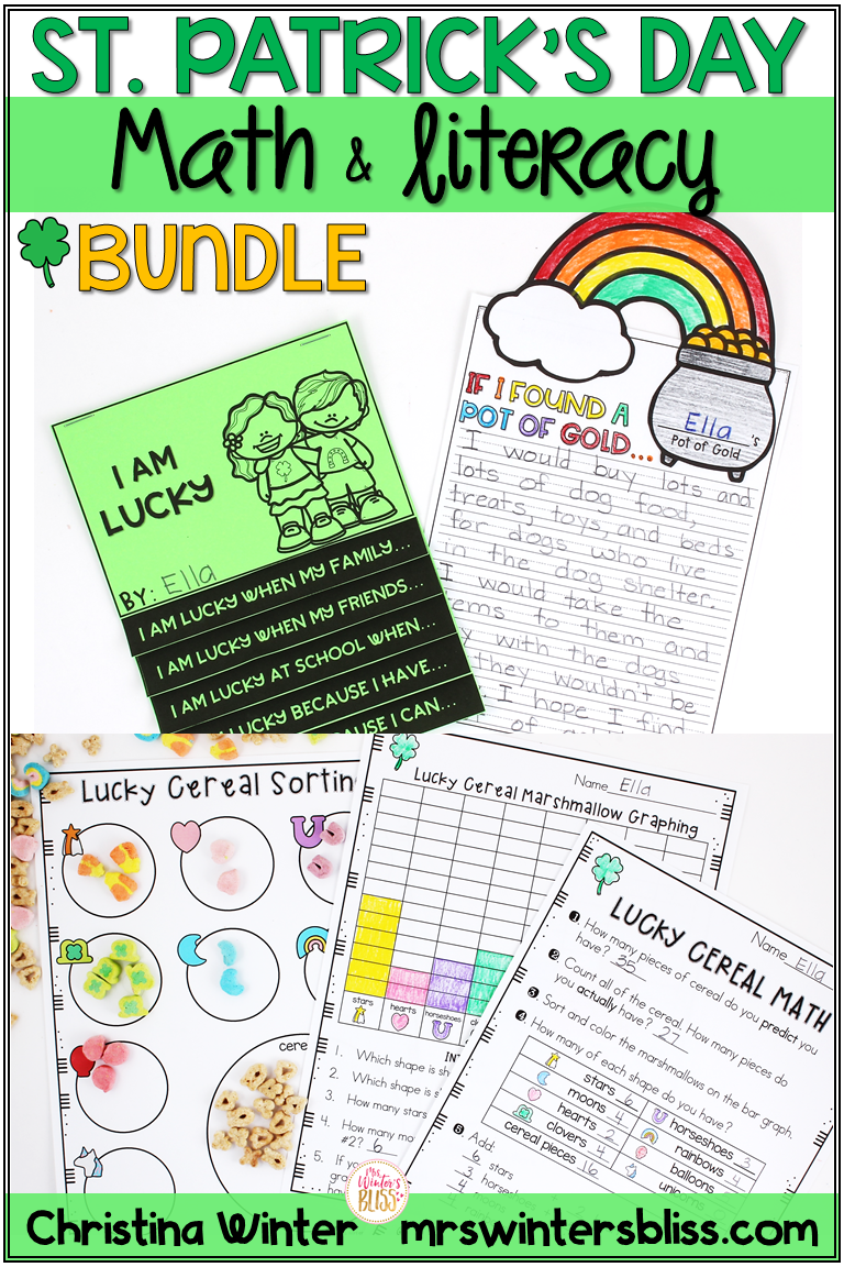 St. Patrick's Day Math and Literacy Activities - Lead in Literacy ...