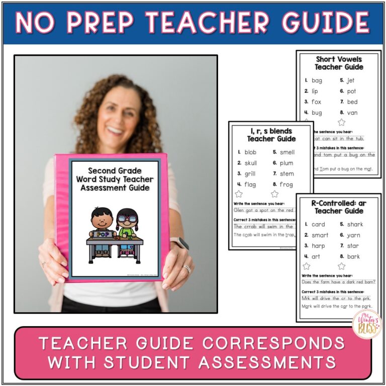 2nd Grade Word Study Printables & Assessment yearlong BUNDLE- editable ...