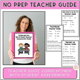 Kindergarten Word Study Assessments EDITABLE {year-long} - Lead in ...
