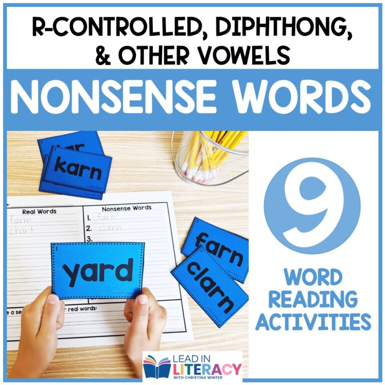 Nonsense Words Phonics Center - R Controlled Vowels & Diphthongs - Lead ...
