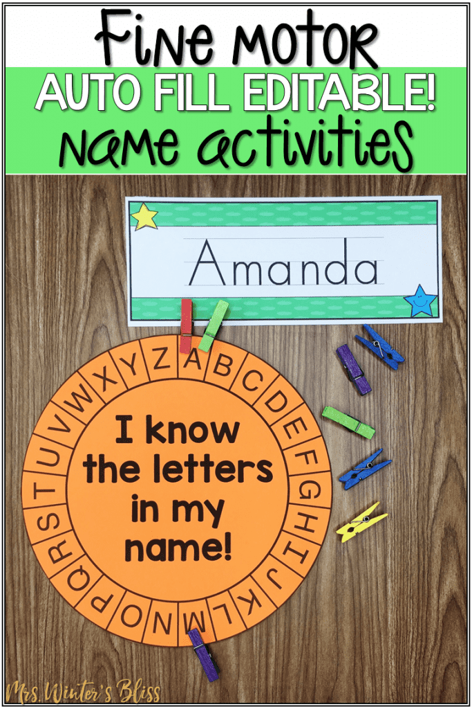 Fine Motor Name Activities