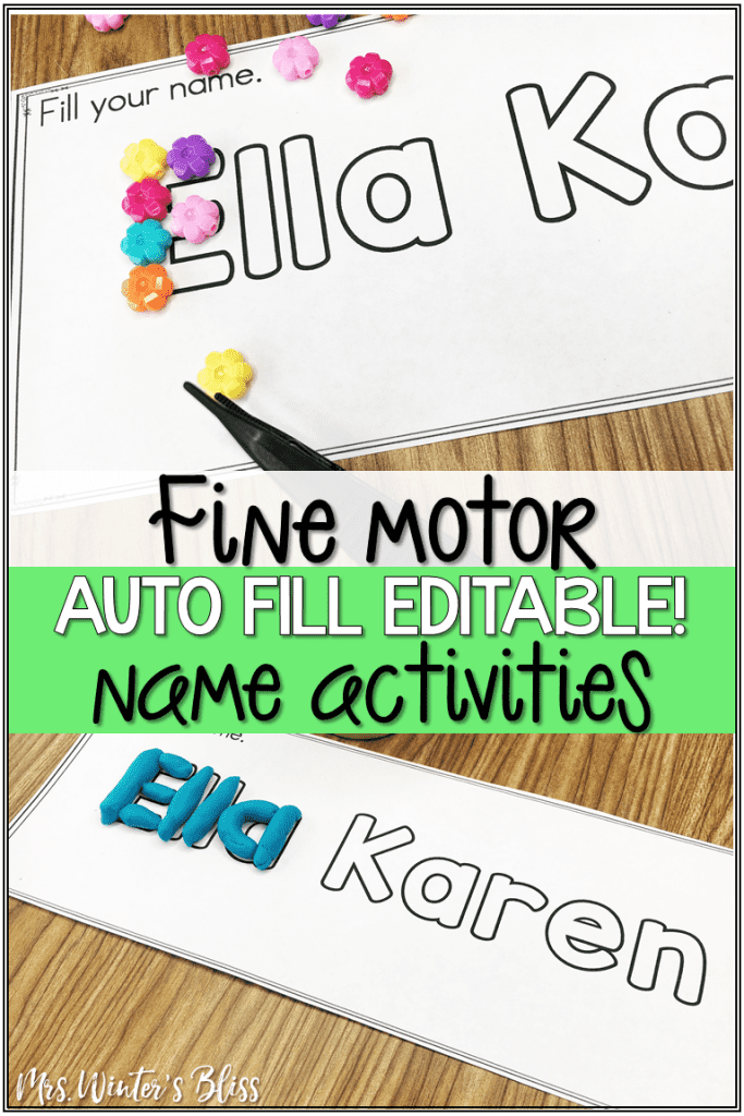 Fine Motor Name Activities