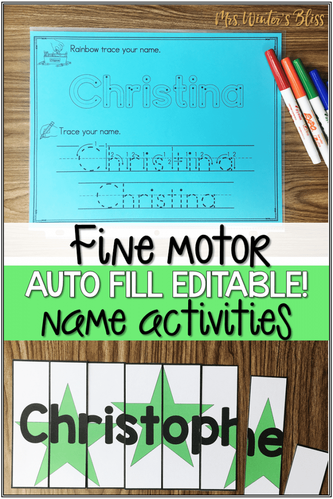 Fine Motor Name Activities