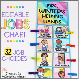 Classroom Jobs Chart EDITABLE