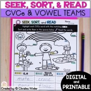 Long Vowel Phonics - Printable & Digital PRELOADED Seesaw™ & Google Classroom™