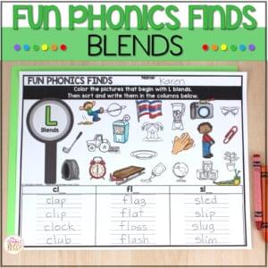 Beginning Blends Phonemic Awareness Activities - Blends Phonics Activities